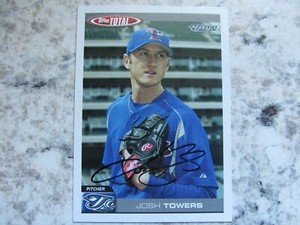 Blue Jays Josh Towers Signed Autographed 2004 Topps Total Mint