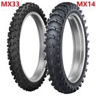 Mx Tyres Dunlop Geomax Mx33 70/100 -17 & Geomax Mx14 90/100 -14 Tt Nhs Suzuki