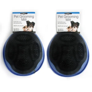 2 Pet Grooming Brush Mitt Massage Bath Glove Dog Cat Comb - Picture 1 of 1