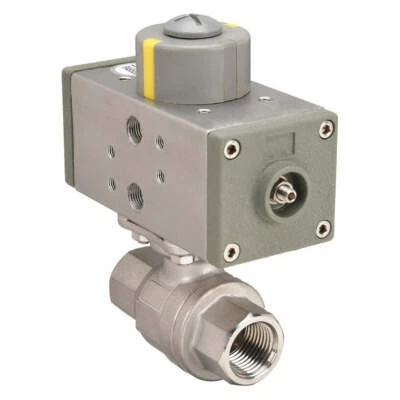 DYNAQUIP CONTROLS P2S24AJDA032A 3/4" FNPT Stainless Steel Pneumatic Ball Valve - Image 1 of 4