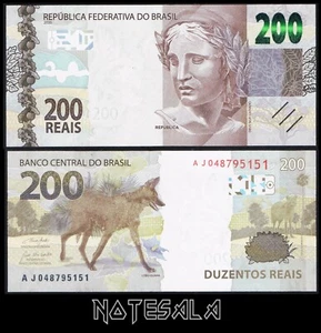 BRASIL BRASIL 200 REAIS 2020 Pick-258 PREFIX "AJ" UNC - Bild 1 von 1