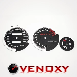 Kawasaki ZX7R 1996-2003 KM/H Aftermarket Instrument Cluster Black Gauge Faces - Picture 1 of 1
