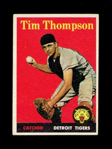 1958 Topps 57 Tim Thompson ( YELLOW NAME ).  VGEX+ w/ no creases.  (TX5162). - Picture 1 of 2