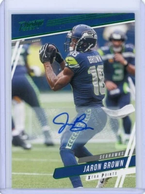 2020 Panini Prestige Xtra Points Green Auto #169 JARON BROWN Seattle Seahawks - Image 1 of 2
