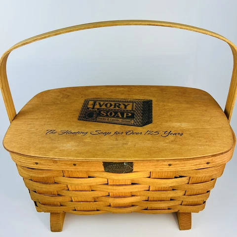 Peterboro Basket 2004 Lidded P & G Ivory Soap Anniversary Edition With Handle Cover