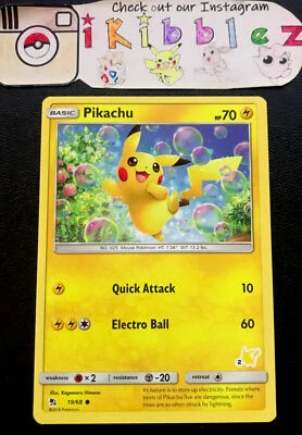 Pikachu 19/68 NM PIKACHU STAMPED Pokemon Deck Promo #2. Free Tracked Shipping! - Image 1 of 4