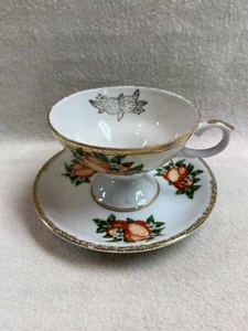 Vintage Florida Souvenir Teacup and Saucer (Oranges) - Picture 1 of 7