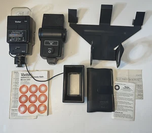 VIVITAR 283 Flash w/Filters Kit, Vivitar Auto Thyristor 4600 System Bare Bulb - Picture 1 of 15