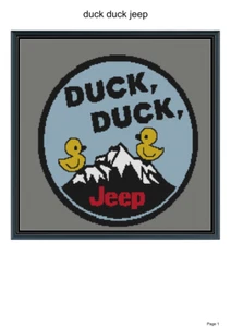Duck, duck jeep blanket pattern, 50x50", written and graph included - Picture 1 of 1