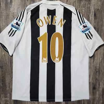 2006 Adidas Newcastle United Home Soccer Jersey Michael Owen Men XL England EPL - Image 1 of 4
