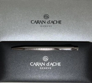 Caran d'Ache Mechanical Pencil Ecridor Stainless Steel With Box Switzerland Used - Picture 1 of 10