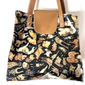 Borsa tote CDG in PVC 2003 gatto cane design borsa rara - Foto 1 di 9