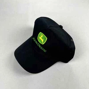 John Deere Hat Cap Snapback Black Adjustable Farming Equipment Nature Tractor - Picture 1 of 6
