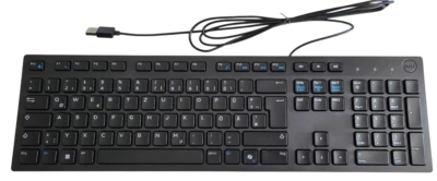 PC computer keyboard Dell KB216-BK QWERTZ German black USB KB 216 BK GER - Image 1 of 4