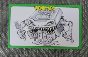 2022 TOPPS WACKY PACKAGES WONKY ADS SERIES 2 SKETCH JOEY FITCHETT YOGA DEMON - Picture 1 of 2