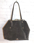 Nwt ~ Coach Suede Large Market Tote Reversible #59503 Chestnut Stone $395