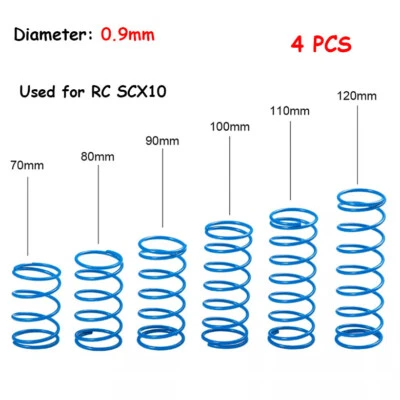 4 Pcs Blue Upgrade Springs - For RC SCX10 70/80/90/100/110/120mm Shock Absorber - Image 1 of 4