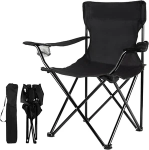 Playera Silla de Playa Plegable Camping Portatil Con Portavasos Para Acampar - Picture 1 of 12