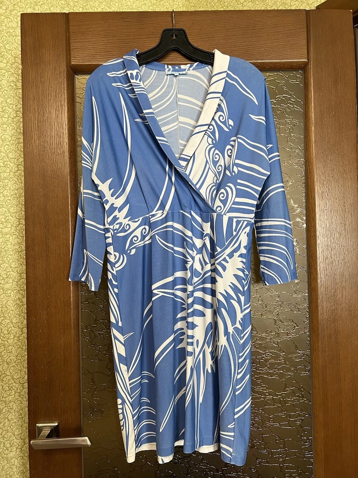 VESTIDO EMILIO PUCCI FIRENZE FUNDA HASTA LA RODILLA RARO JERSEY DE SEDA ESTAMPADO TALLA 38 Foto 1 de 4