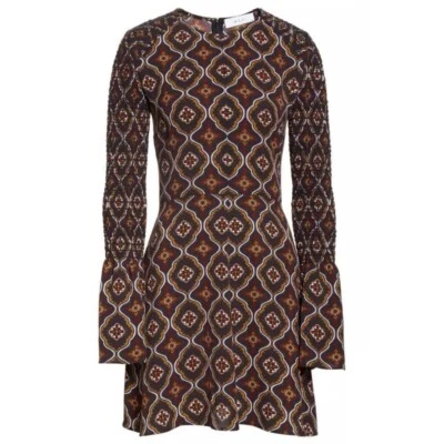 Vestido ALC Manga Larga Marrón Negro Borgoña Talla 2 Foto 1 de 4
