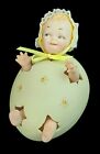 Rose O'Neill Bisque Kewpie Doll Figurine in Egg, Moving Arms & Legs