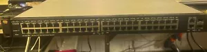 Cisco SF300-48P 48-Port 10/100 PoE 4-Port Managed Switch SEE DETAIL - Picture 1 of 2