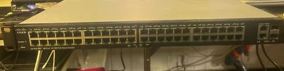 Cisco SF300-48P 48-Port 10/100 PoE 4-Port Managed Switch SEE DETAIL - Image 1 of 2
