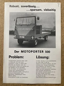 1973 Motoporter 500 original West German sales leaflet/brochure - Bild 1 von 12