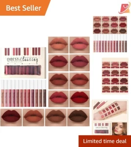12PCS Matte Liquid Lipstick Set Non-Stick Long-Lasting Waterproof Makeup Kit - Picture 1 of 10