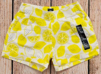 Girls Sz S Linen Shorts Lemon Print Pockets NWT GAP Kids - 318950 - Image 1 of 2