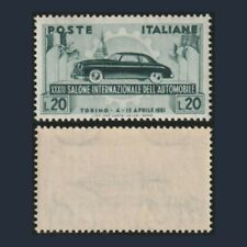 1951 Italia Repubblica Salone Auto Torino L. 20 n. 655 Centrato Nuovo Integro **