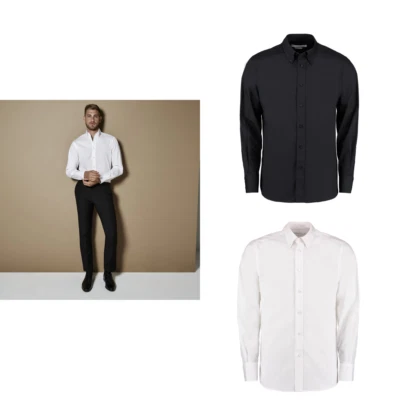 Kustom Kit City Business a maniche lunghe su misura camicia KK386 - Lavoro comme - Immagine 1 di 4