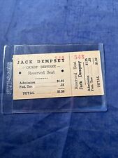 Jack Dempsey 1940s Guest Referee Ticket Boxing Wrestling
