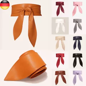 Damen Gürtel Bindegürtel Hüftgürtel Kleid Taillengürtel Unechtes Leder Neu- - Bild 1 von 23