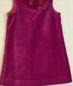 The Children's Place Toddler Girl 3T Dress Sleeveless Pink Velvet Fabric Flowers - Picture 1 of 11