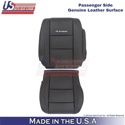 2010-2015 For Nissan Armada Platinum Genuine Leather Passenger Covers Charcoal - Image 1 of 4