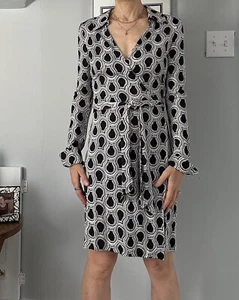 Diane Von Furstenberg Jeanne Vintage Reissue Print Silk-Jersey Wrap Dress Size 6 - Picture 1 of 9