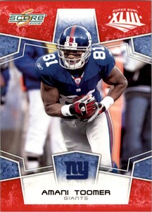 2008 Score Super Bowl XLIII New York Giants Football Card #209 Amani Toomer