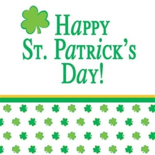 St Patrick's Day Shamrockin Stripes Beverage Paper Napkins 18 Pack Tableware - Image 1 of 1