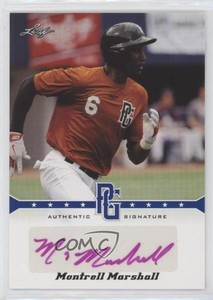 2013 Leaf Perfect Game Showcase Auto Blue /25 Montrell Marshall #A-MM1 Auto