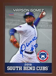 2018 South Bend Cubs YAPSON GOMEZ Signed Card autograph auto - Picture 1 of 1