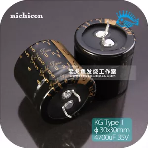 4700uF 35V KG TYPE2 serie Nichicon audio de alta frecuencia condensador de alta corriente - Imagen 1 de 2