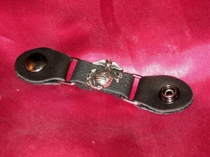 Leather Vest Extender 4 3/4" Marine Logo Design New - Imagen 1 de 3