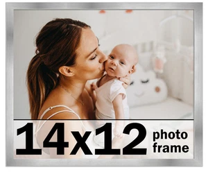 14x12 Frame Stainless Steel Silver Picture Frame Photo Frame UV Acrylic - Picture 1 of 9