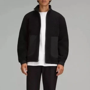 Lululemon High Pile Fleece Zip Up Jacket Black Size XL - Picture 1 of 9
