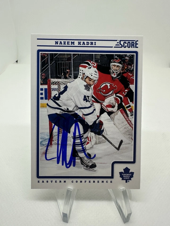 Nazem Kadri Signed Autograph 2012-13 Score Card #444 Leafs Flames Avalanche - Image 1 of 2