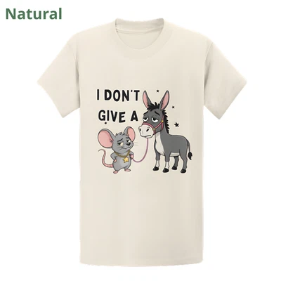 I Don't Give A Rat's Ass T-Shirt - Funny Sarcastic Donkey Meme Gift Tee - Image 1 of 4