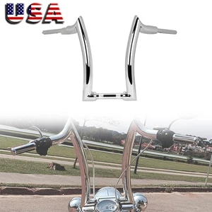 16'' Rise Handlebar Handle bars Chrome Motorcycle Fit For Harley Softail Touring - Bild 1 von 16
