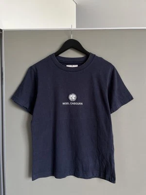 Camiseta Nigel Cabourn Ejército Gimnasio Azul Marino Logo Talla XS Foto 1 de 4