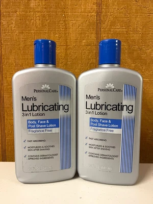 2 Lociones lubricantes 3 en 1 de cuidado personal para hombre sin fragancia 20 oz. Cada Foto 1 de 2
